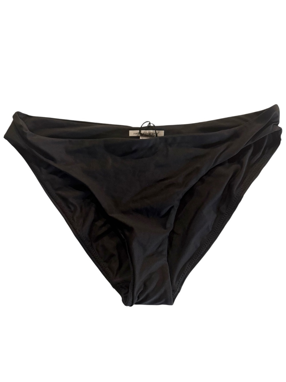 Unsubscribed Ruched Back Black Bikini Bottoms Classic Swim New